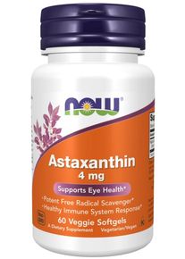 Now Foods, Astaxanthin, 4 mg, 60 Softgels [5.300,00 EUR pro kg]