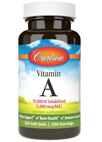 Source Naturals Carlson Labs, Vitamin A, 10,000 IU, 250 Softgels [99.499,84 EUR pro kg]
