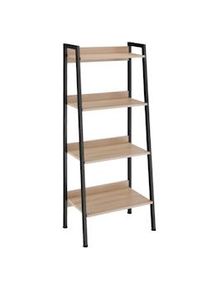 TecTake Estantería - 57,5 x 34 x 138 cm, madera industrial clara, roble Sonoma - 404703