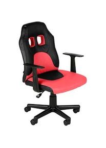 CLP Sedia da scrivania per bambini Fun nero/rosso