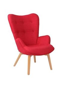 CLP Poltrona Soggiorno Durham In Tessuto rosso