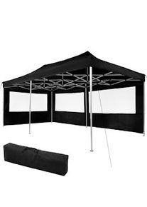 TecTake Carpa Viola 3x6 m con 2 paneles laterales - negro - 403159