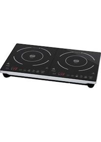 Tarrington House Piastra a induzione doppia DIC3440ABS, acciaio /vetro, 60 x 38 x 4.4 cm, con display LED , 3400 W, nero