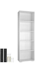 TecTake Estantería LEXI 5 compartimentos 60x30x190cm - blanco - 403608