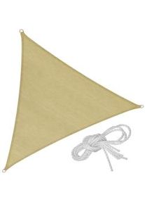 TecTake Toldo de polietileno con forma de vela, beige - 500 x 500 x 500 cm - 401809