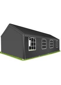 TecTake Tendone feste Mammut 8 x 4 m con sistema ad incastro, stabile ed idrorepellente - grigio - 404973