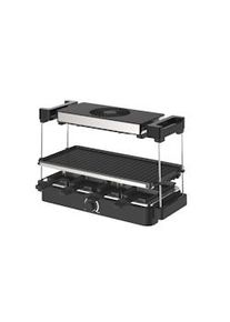 Tarrington House Griglia per Raclette RG1482CH, acciaio inox/pietra/alluminio, 47.4 x 37.1 x 30.6 cm, con termostato, padelle antiaderenti