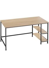 TecTake Scrivania da computer Cantone 120 x 60 x 75,5 cm - Industriale legno chiaro, rovere Sonoma - 404424