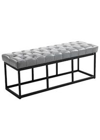 CLP Panca Amun in similpelle e metallo nero grigio