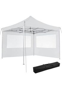 TecTake Carpa Olivia 3x3 m con 2 paneles laterales - blanco - 403148