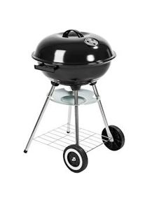 TecTake barbecue Ø 41,5cm, zincato, con rotelle - nero - 401665