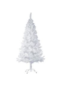 TecTake Árbol de Navidad artificial con soporte metálico blanco blanco - 402821