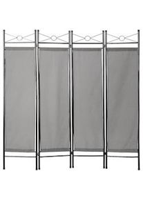 TecTake Biombo Paravent 180x160x2,5cm - gris - 403555