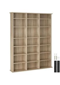 TecTake Estantería Stevie 105,5x19x136,5cm - madera clara, roble Sonoma - 403622