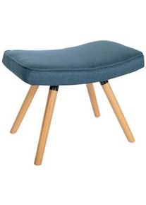 CLP Poggiapiedi Garding con rivestimento in tessuto blu