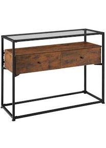 TecTake Aparador Reading 101,5x41,5x80,5cm Madera industrial oscura, rústica - 404690