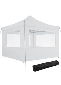 TecTake Carpa Olivia 3x3 m con 4 paneles laterales - blanco - 403153