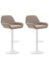 CLP Set 2 Sgabelli Braga in tessuto taupe