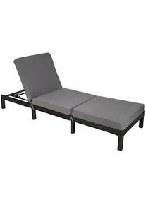 TecTake Tumbona de polirratán SOFIA - negro - 402307