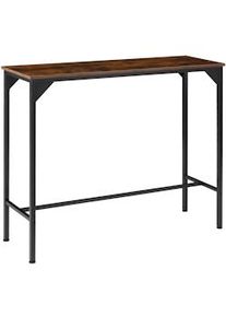 TecTake Mesa de bar Kerry 120x40x100,5cm Madera industrial oscura, rústica - 404338