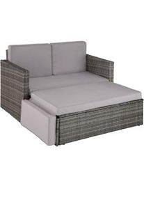 TecTake Divano lounge in rattan Corfù - grigio - 403884