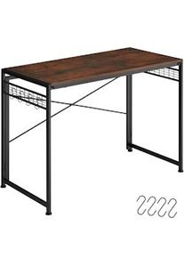 TecTake Scrivania Paterson pieghevole 102 x 51 x 77 cm - industriale scuro - 404660