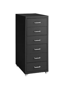 TecTake Cajonera con ruedas 41x28x69cm - negro - 402943