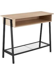 TecTake Mesa consola Tralee 100x35x80,5cm madera industrial clara, roble Sonoma - 404721