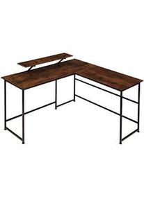 TecTake Escritorio Melrose 140x130x76,5cm - Madera industrial oscura, rústica - 404229