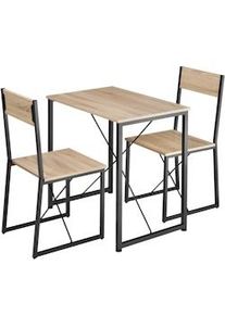 TecTake Conjunto de comedor Margate madera industrial clara, roble Sonoma - 404353