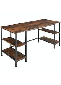 TecTake Scrivania da computer Stoke 137 x 55 x 75 cm - industriale scuro - 404346