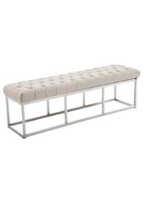 CLP Panca AMUN in tessuto e acciaio inox crema