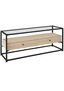 TecTake Mueble bajo para televisor Maidenhead 121,5x41,5x50,5cm - madera industrial clara, roble Sonoma - 404693
