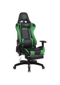 CLP Poltrona Gaming Massaggiante Turbo XFM in Similpelle schwarz/grün