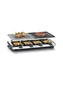 Severin RG 2373 - Raclette-Grill con piedra y parrilla. 1500 W. Acero inoxidable