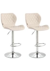 CLP Set 2 sgabelli bar Cork in similpelle crema