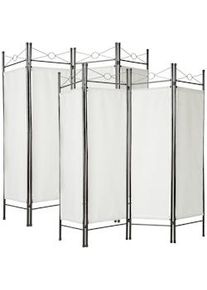 TecTake 2 biombos paravent 180x160x2,5cm - blanco - 401830