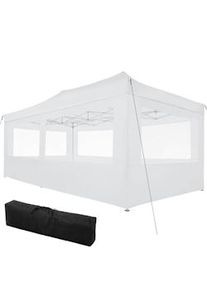 TecTake Carpa 3x6 m plegable con 4 paneles laterales - blanco - 403163