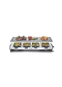 Severin RG 2374 - Raclette-Grill con piedra natural. 1500 W. Acero inoxidable
