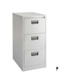 TecTake Archivador con 3 cajones 62,4x46x102,8cm - gris - 402487