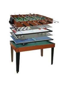 Mendler Mesa de matraquilhos HWC-M33, mesa de matraquilhos bilhar hóquei 7 em 1 mesa de jogos multijogadores, MDF 80x123x101cm