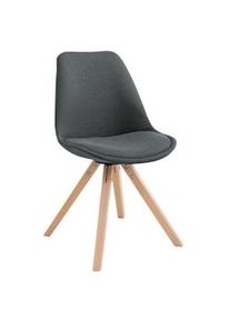 CLP Sedia Toulouse Square in tessuto grigio scuro