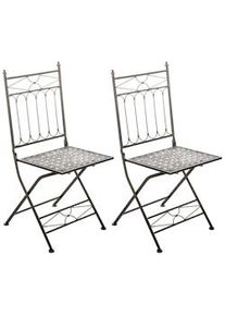 CLP Set di 2 sedie pieghevoli Asina bronzo