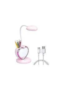 Led pour enfants, avec stylo à port de chargement usb, lampe mignonne avec 2 modes, lampe de table pour le soin des yeux - pink - Ahlsen