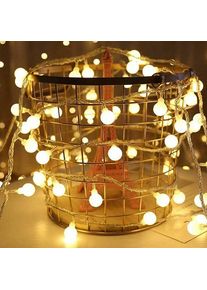 Guirlande Lumineuse - Guirlande lumineuse led Boules Blanc Chaud ,Décoration Romantique, 6M 40 Ampoules,
