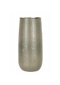 Vase à motifs en céramique gris clair 22x22x50cm - Gris/Greige