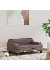 Le Poisson Qui Jardine - Canapé Lit pour chien. Sofa Marron 70 x 45 x 30 cm similicuir. Luxueux & Confortable - Marron