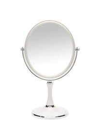 Miroir de bureau Miroir de table vintage avec support Miroir pivotant double face de 8 pouces Magnification 1X/3X Miroir de vanité de maquillage avec