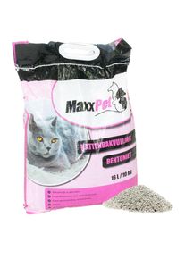 Litière pour chat - Parfum de poudre pour bébé - Grain grossier agglomérant Lowdust - 16 litres - beige - Maxxpet