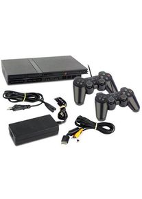 Sony PlayStation 2 Slim | 2 Controller | schwarz